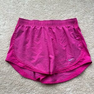 Nike Women's Pink Tempo Dri-Fit Running Shorts w/ Lining - Sz M - VGUC